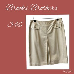 Brooks Brothers 346 Khaki Stretch Pencil Skirt Size 10 Career Office NWT NEW